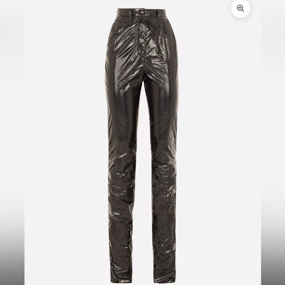 Dolce & Gabbana Vinyl Black Pants Size 40 - Picture 2 of 10